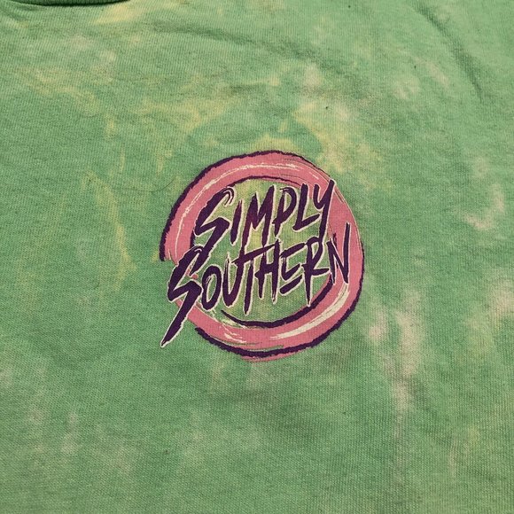 Simply Southern Green And Blue Tie Dye Sunshine State Of Mind Van Tshirt Large L - Picture 4 of 5